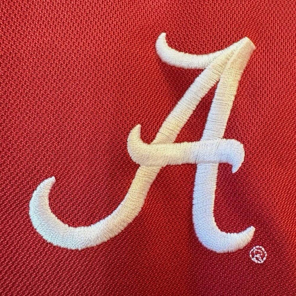 Nike Dri-FIT Alabama Crimson Tide Mens XL Red Solid SS Polo Wicking DV6804-613